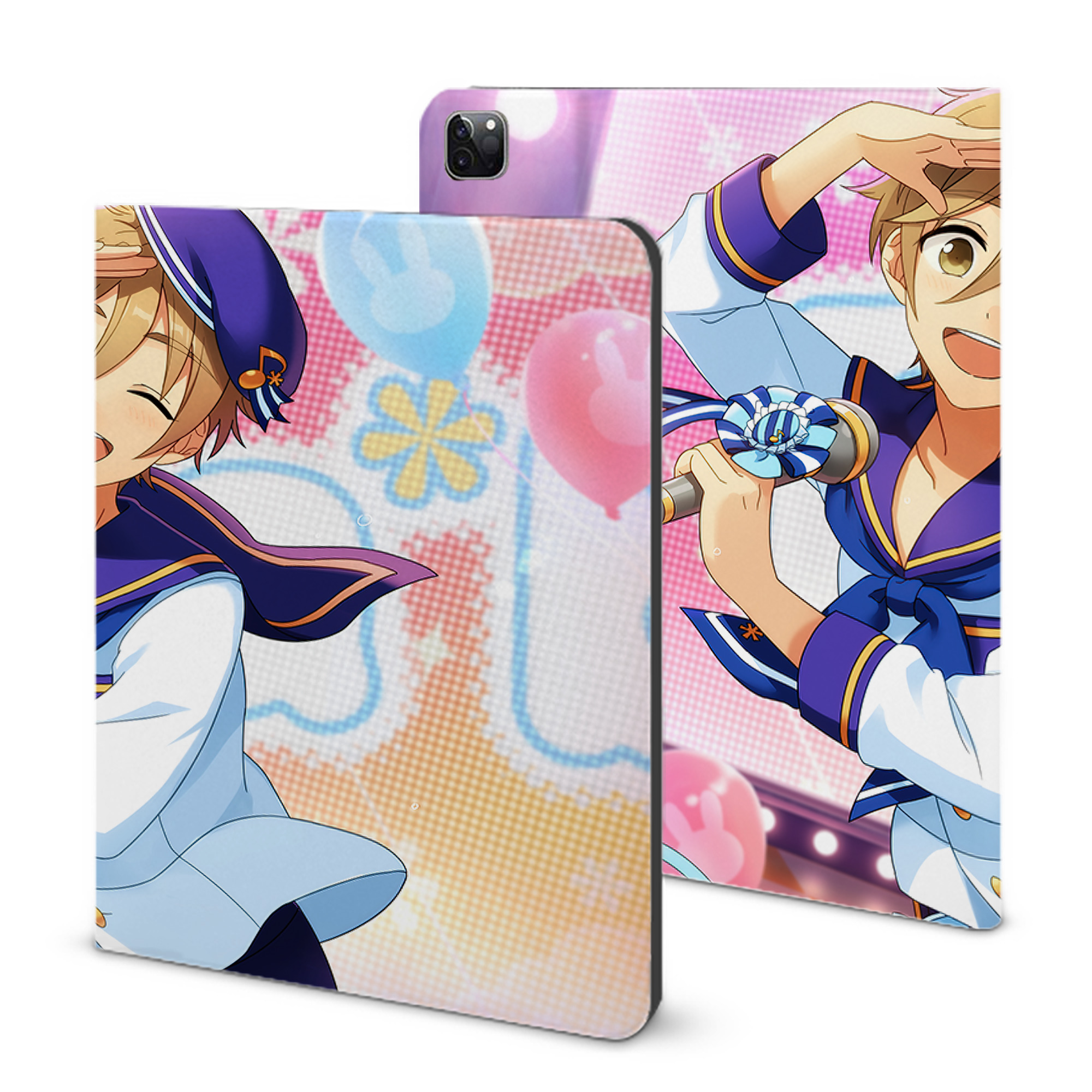 （画像用） あんさんぶるスターズ! Ensemble Stars IPad ケース ブック型 PUレザー TPU 耐衝撃 軽量 薄型 ペン収納なし 全面保護 IPad 各モデル対応